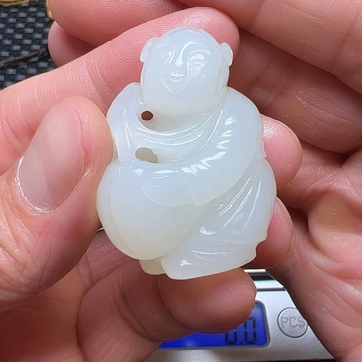 和田玉未镶嵌挂件潇**漫