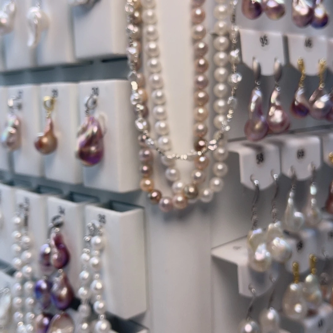 淡水珍珠银S925镶嵌颈饰