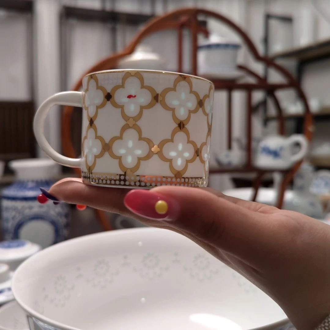 陶瓷黄色璀璨咖啡杯一个