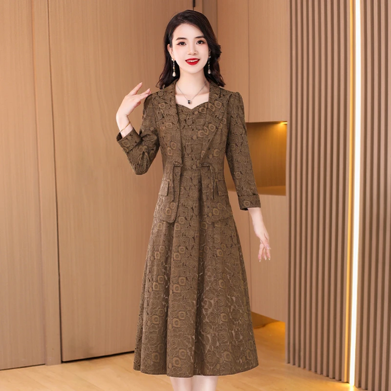 【两件套】14521梦晚秋季贵夫人气质时尚大气休闲修身显瘦套裙-JHY