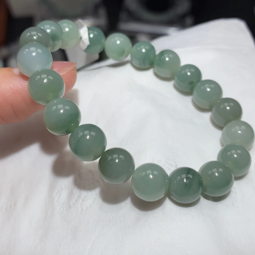 翡翠未镶嵌手链翡翠天然A货飘蓝花