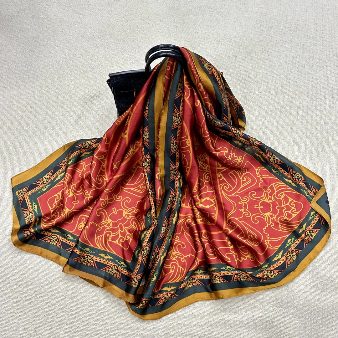 【红福图】丽锦缎90x180左右丝巾 （1-693）