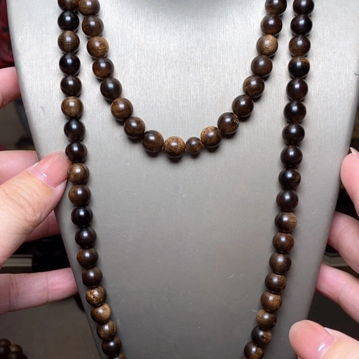 沉香手串越南芽庄白棋楠瘤疤08×108