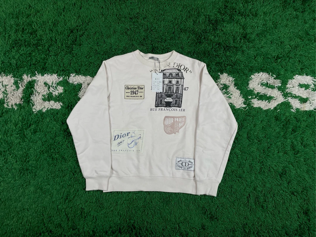 99新 DIOR/迪奥 DIOR迪奥马鞍包徽章卫衣 XS码 99新 A10531