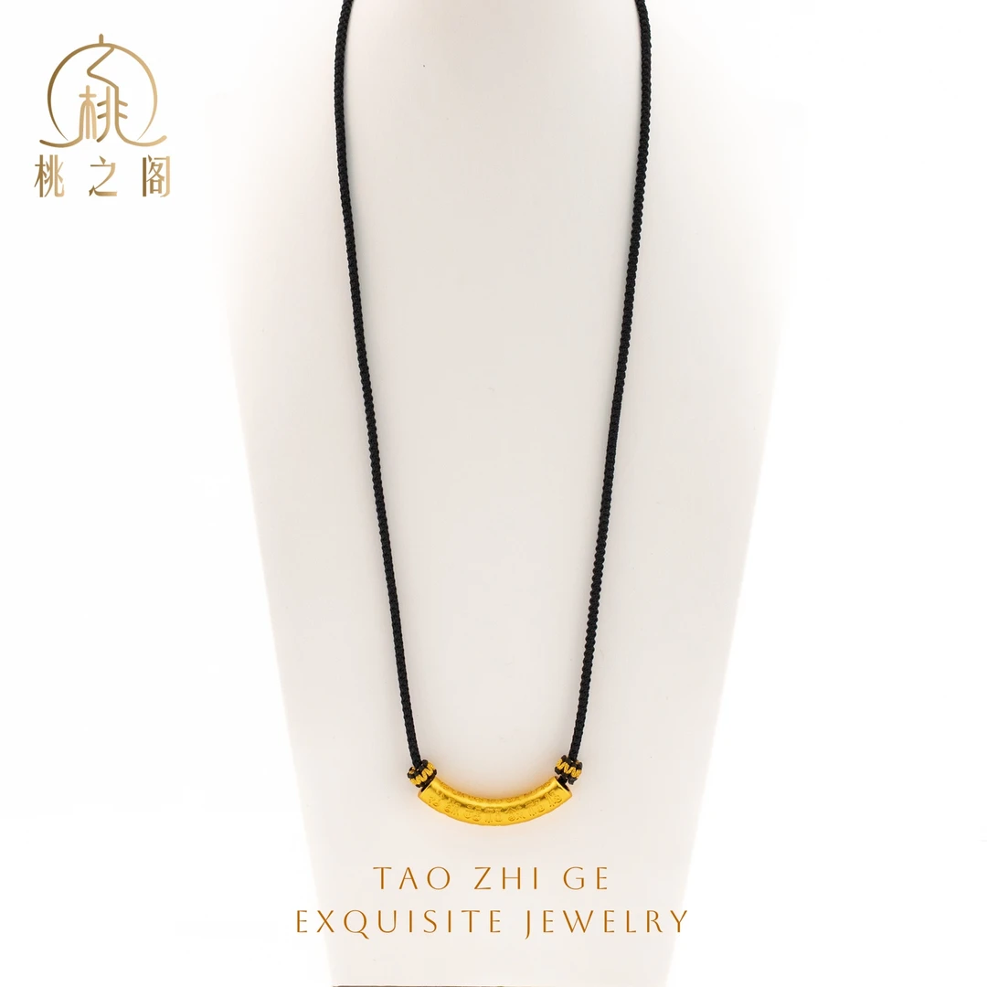 铜合金吊坠 精工版弯管百福编绳吊坠AG1156