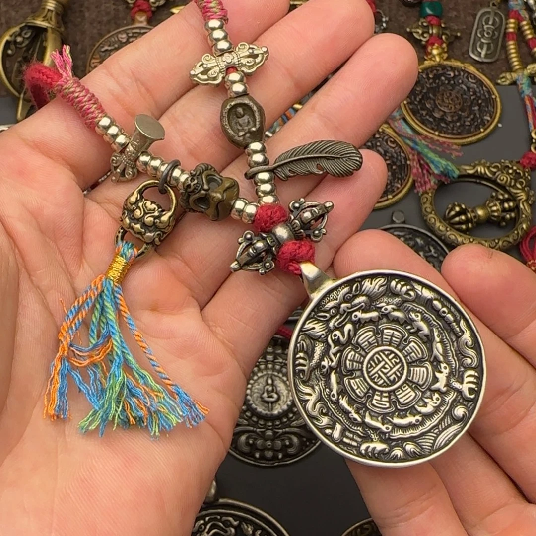 老铜九宫牌吊坠喜欢的来