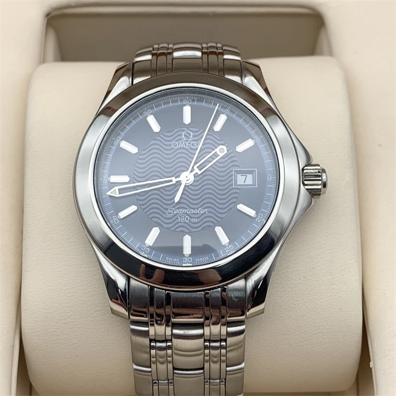 99新 Omega/欧米茄 手表海马系列精钢石英男表男士百搭气质男款