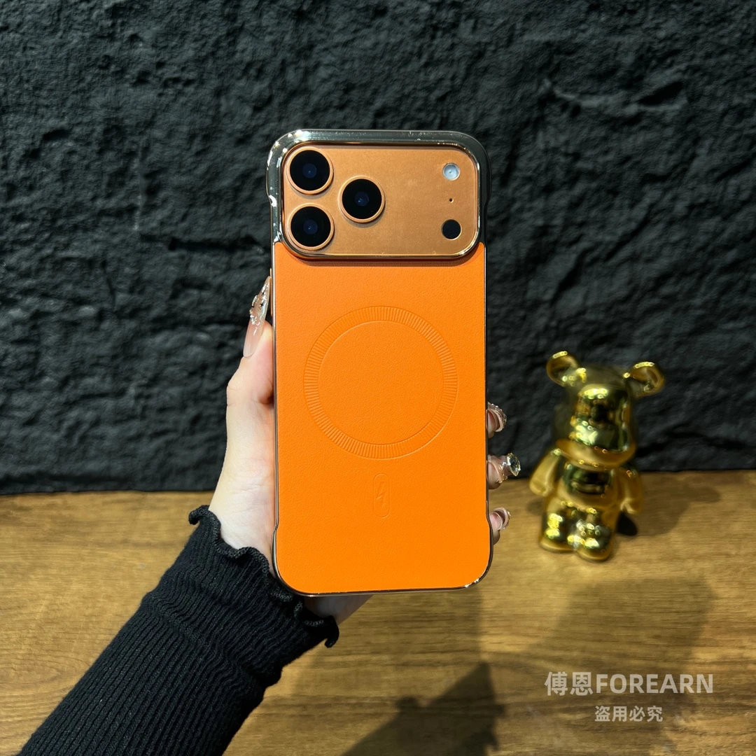 适用于iPhone苹果17pro手机壳17真皮air保护套17promax磁吸超薄