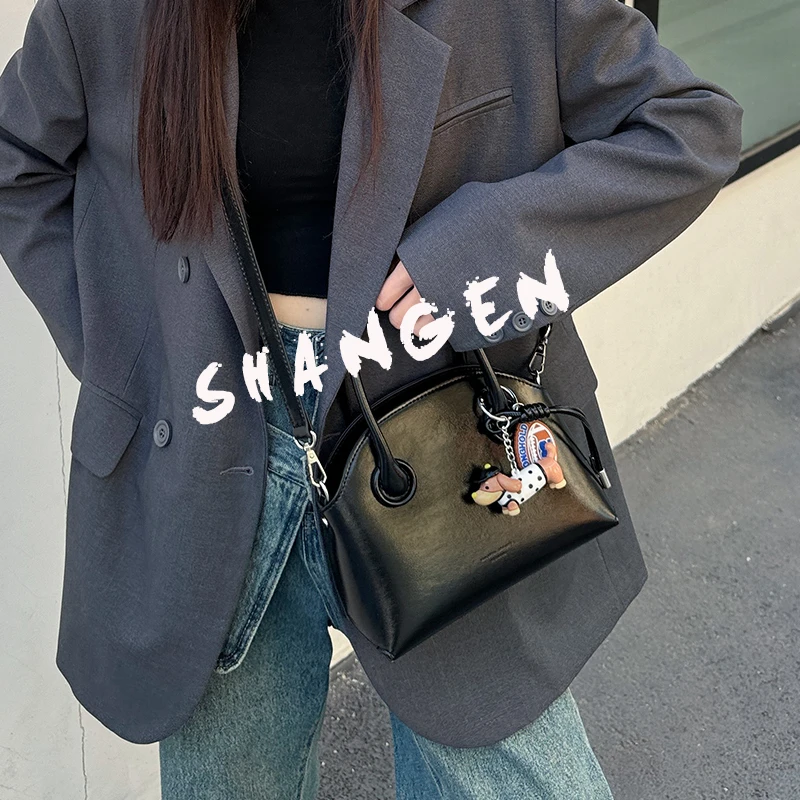 【尚恩CC】SKL-G8096-黑色-22*9*16轻奢时尚女士新款手提斜跨包