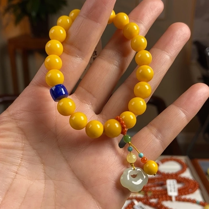 琥珀手链未镶嵌蜜蜡手串9