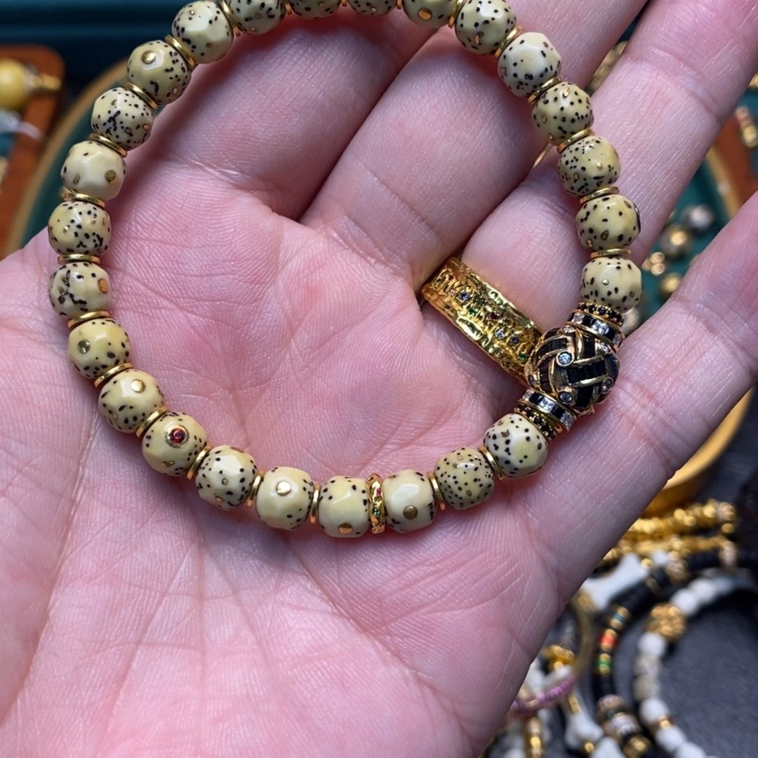 合成立方氧化锆手链足金镶嵌