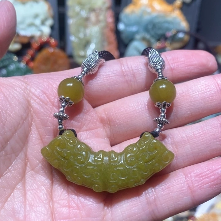 岫玉毛衣链未镶嵌