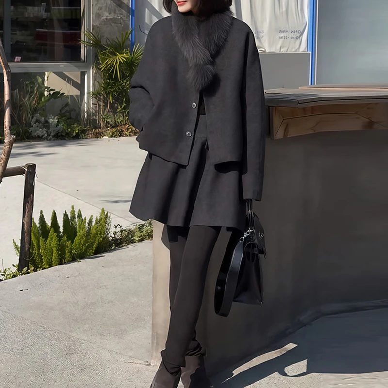 SJ-DY韩版时尚套装休闲百搭小众日常穿搭冬季新款韩系两件套