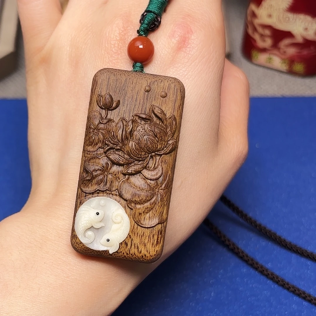 沉香吊坠越南芽庄黄棋楠玉化料