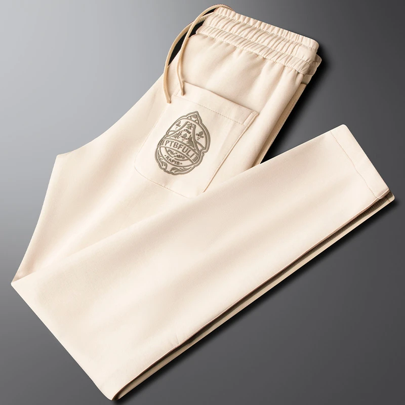 简纳曼克高品质休闲运动裤男士2025新款秋季个性印花直筒宽松卫裤