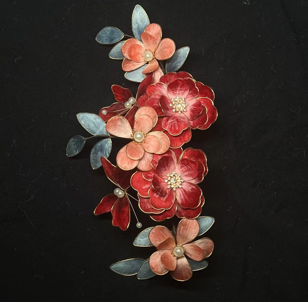 春亦归古风发饰绒花发簪 手工制作默认微瑕