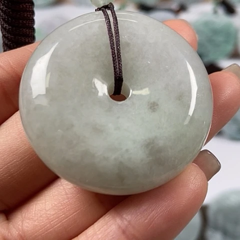 翡翠颈饰未镶嵌平安扣福利翡翠