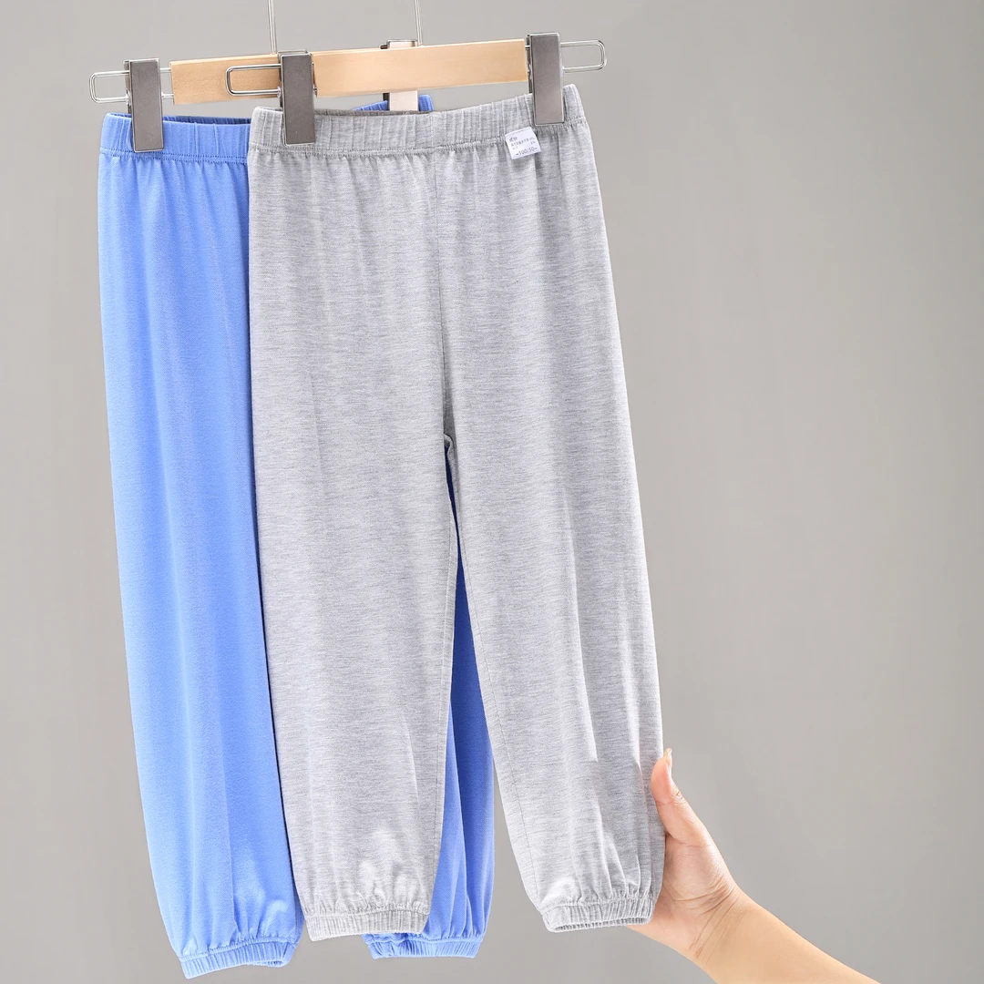 儿童裤子春款宝宝防蚊裤夏季薄款大童冰丝运动裤男女童外穿 106