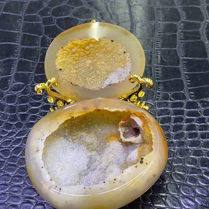 水晶珠宝半成品未镶嵌黄软啵啵盆