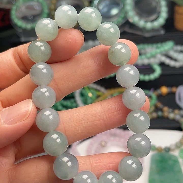 翡翠未镶嵌手链卡11手串