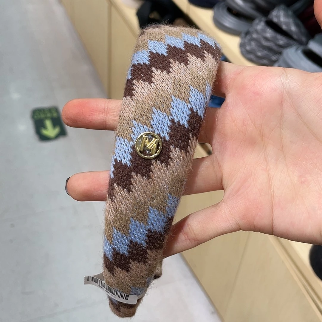 非金属蓝色费尔岛发箍