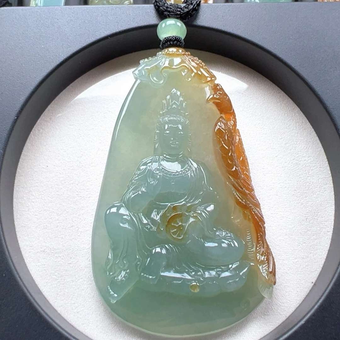 翡翠未镶嵌颈饰玉凤观音
