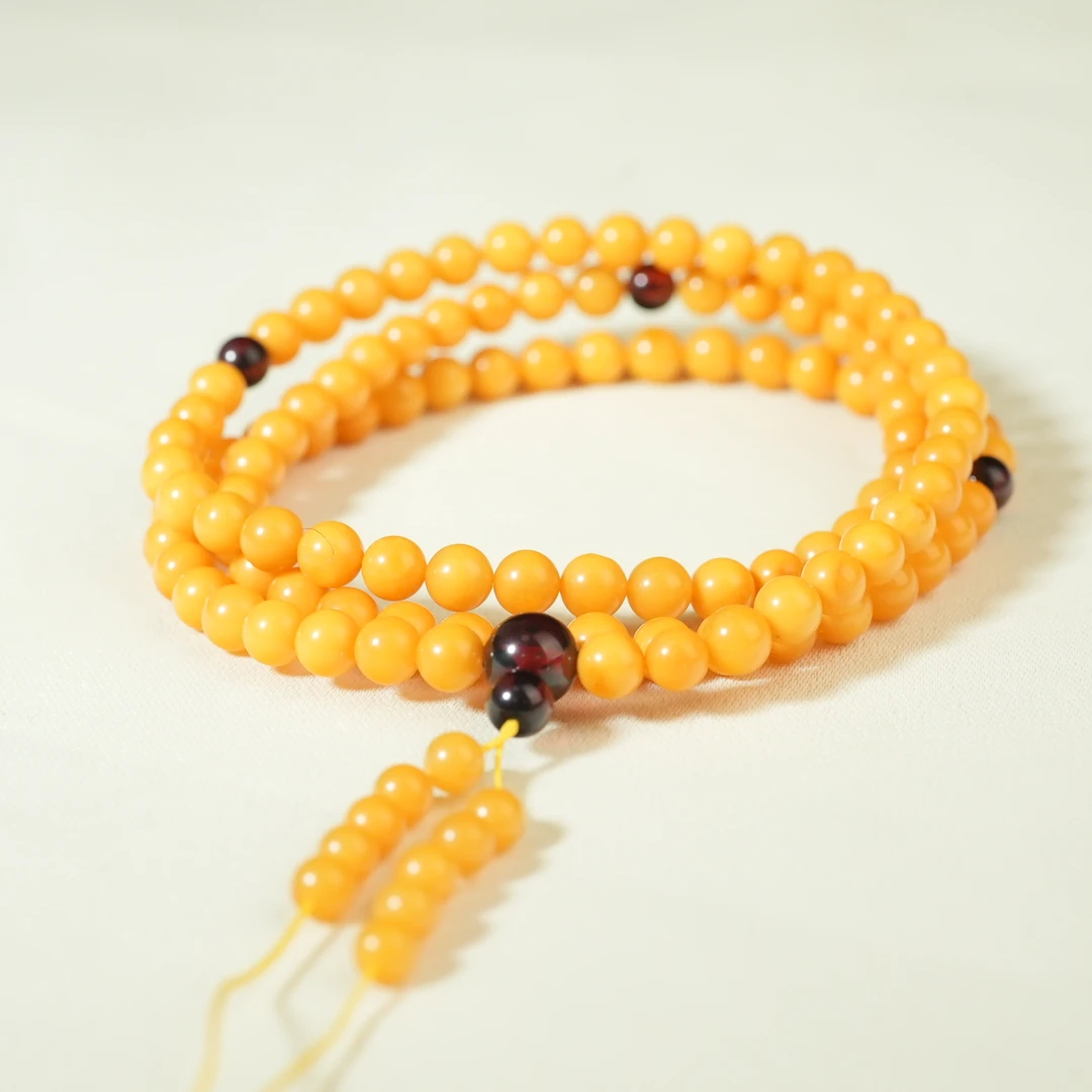 二十世纪蜜蜡圆珠108子【古珠精选】AAML2502162037