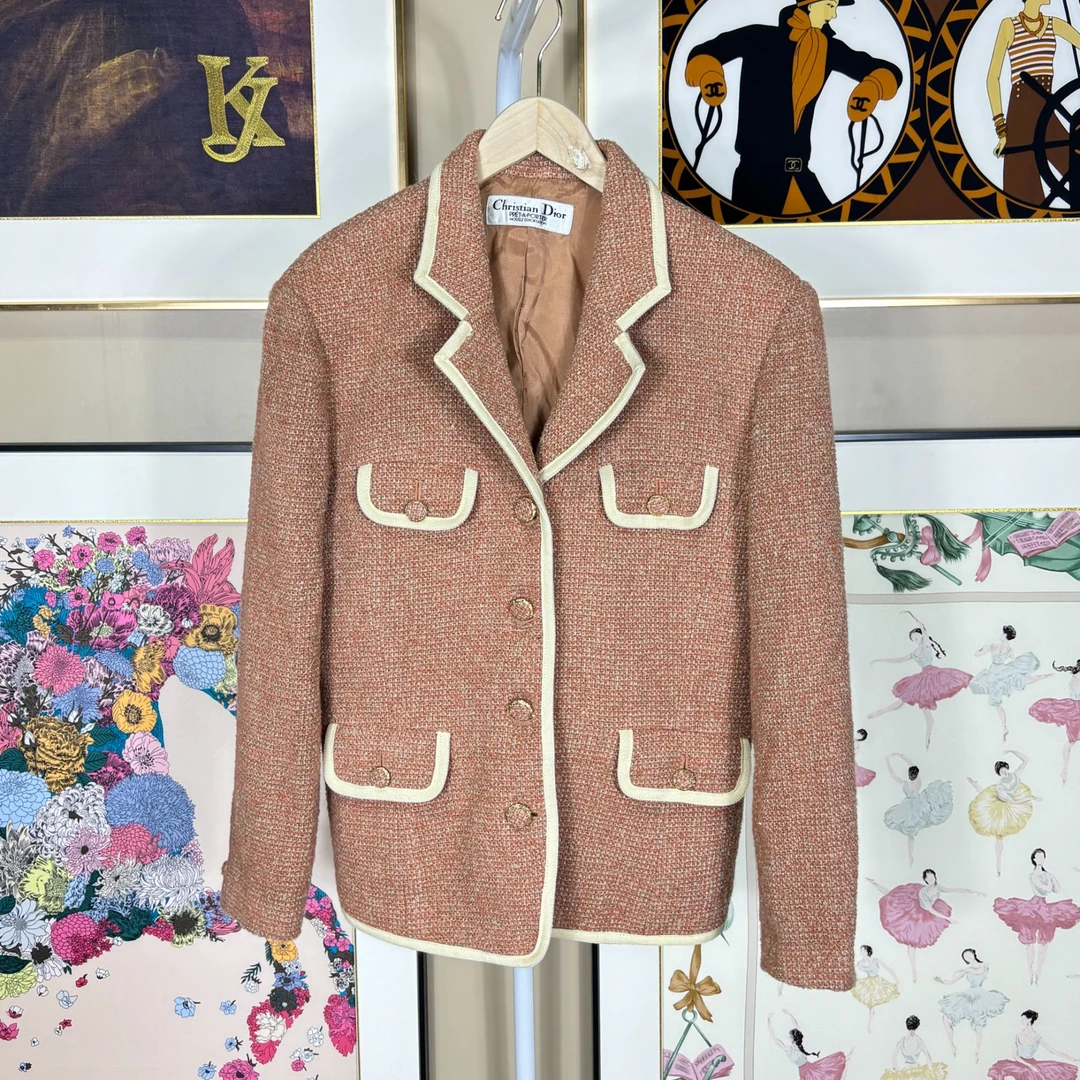 95新 DIOR/迪奥 针织粗花呢西装外套/fy2838