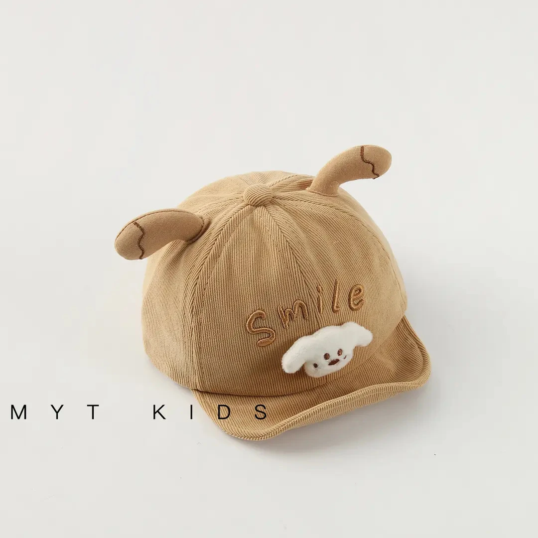 婴儿帽子秋冬季宝宝软檐鸭舌帽可爱超萌男宝6到12个月小月龄洋气