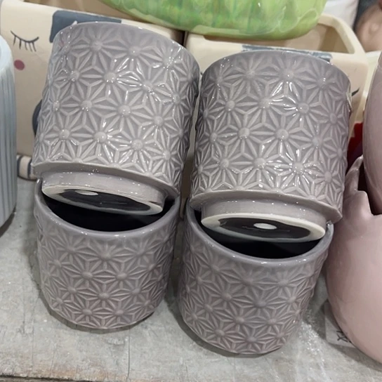 多肉绿植陶瓷花盆9.9包邮，有孔