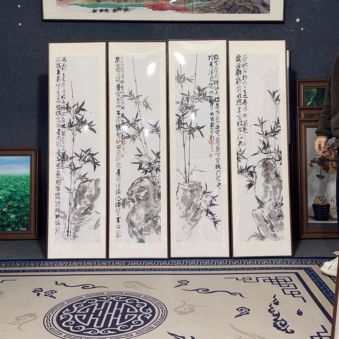 国画手绘画作品带框45/160