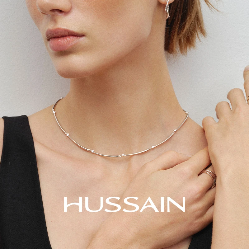 铜合金项链 赫生HUSSAIN光序项链女款简约锁骨链轻奢小众设计感