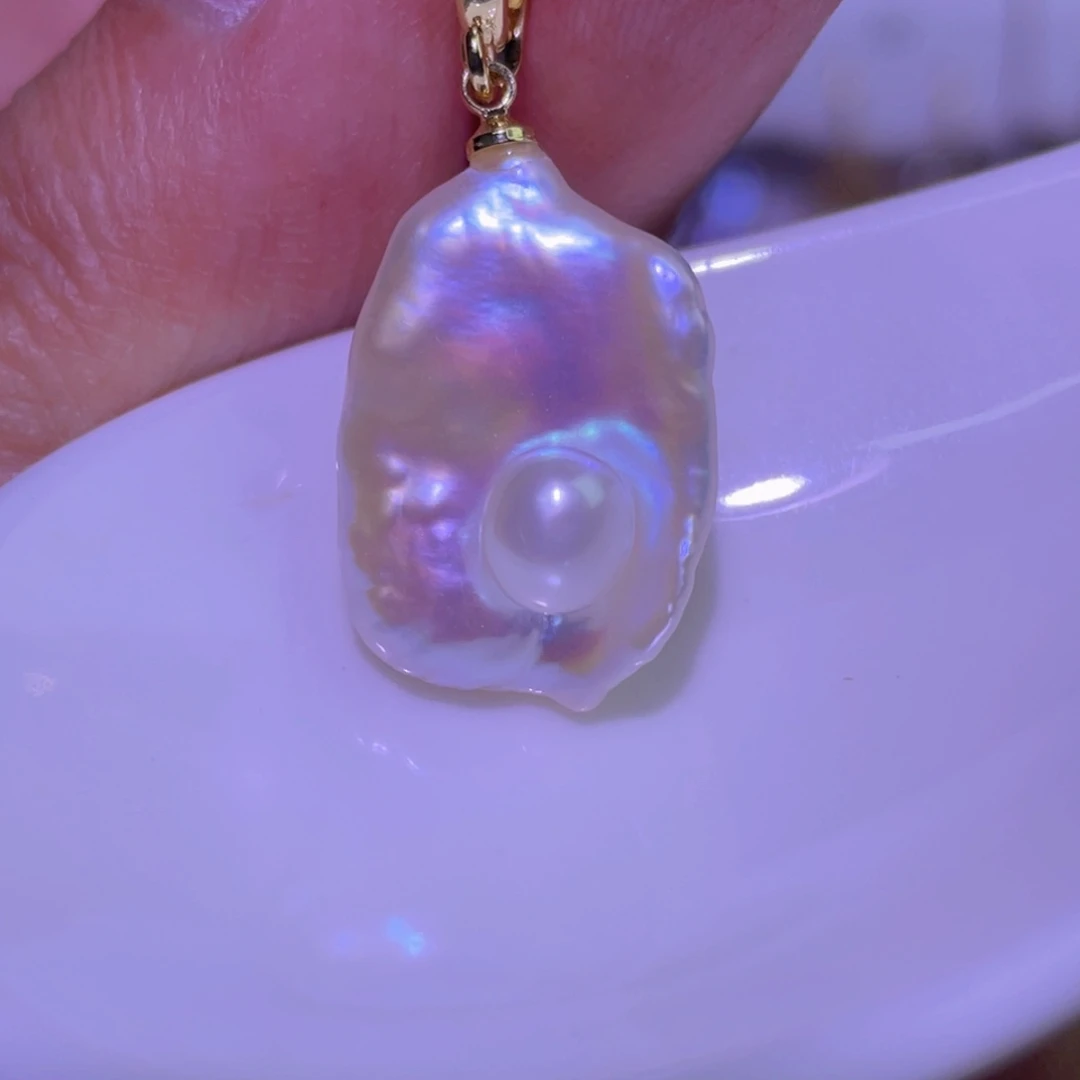 淡水珍珠未镶嵌天然淡水珍珠吊坠
