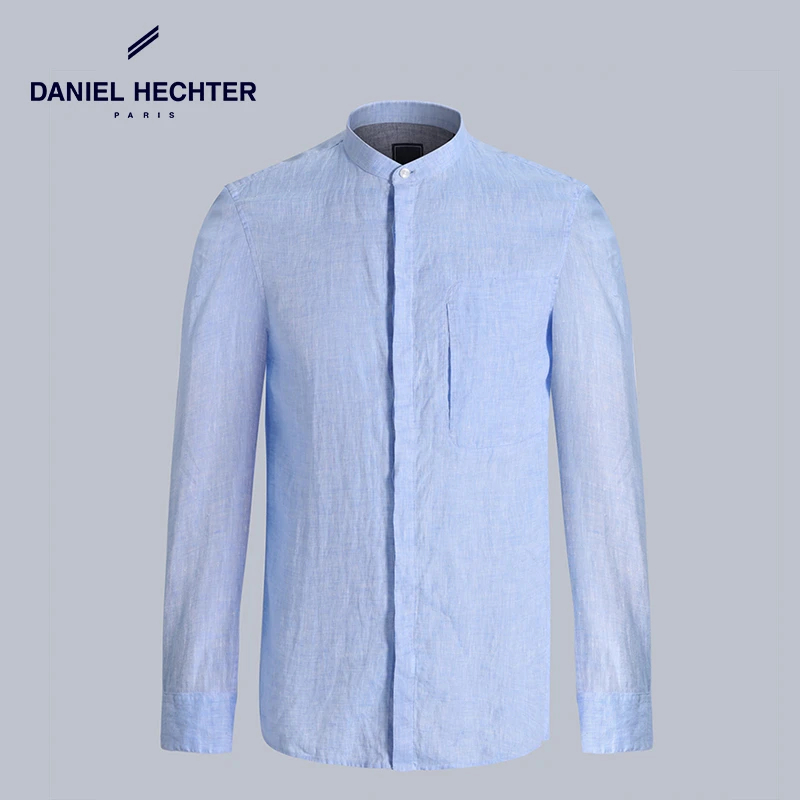 Daniel Hechter男士天蓝色休闲长袖衬衫DS11506