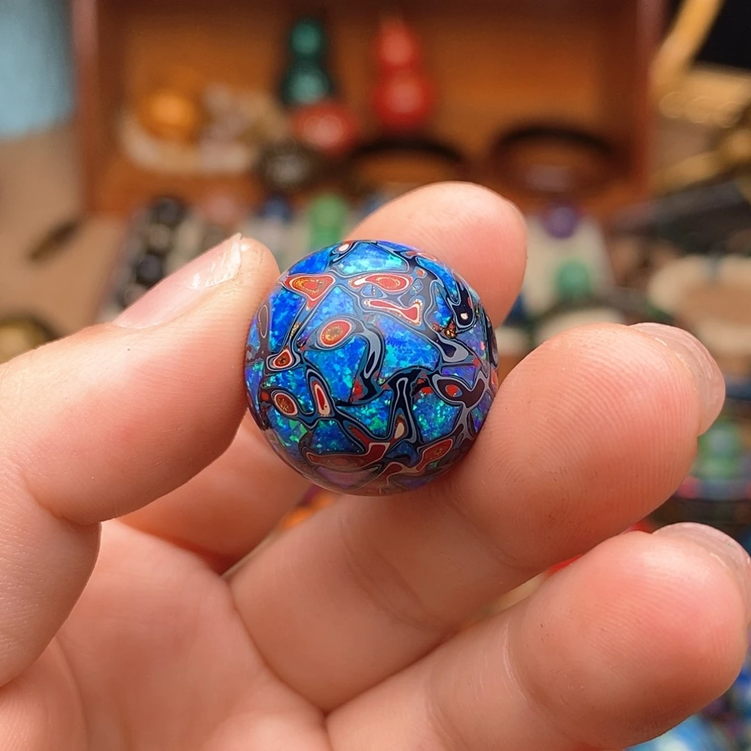 h**j大漆珠20mm爆闪高货单颗