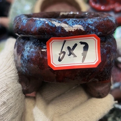 红陶粗陶花盆手工