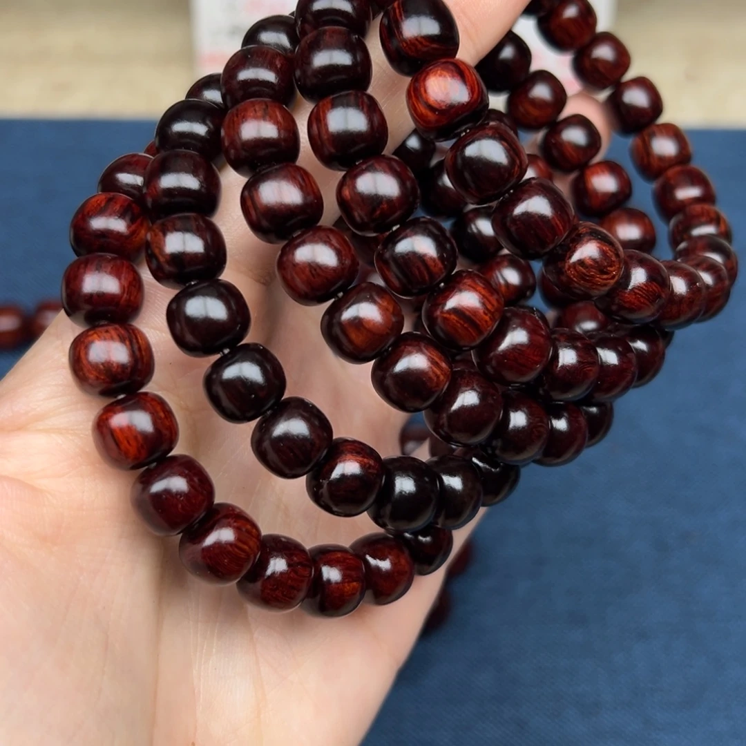 花梨木类手串/手链红降10老型满油单圈（瑕疵）