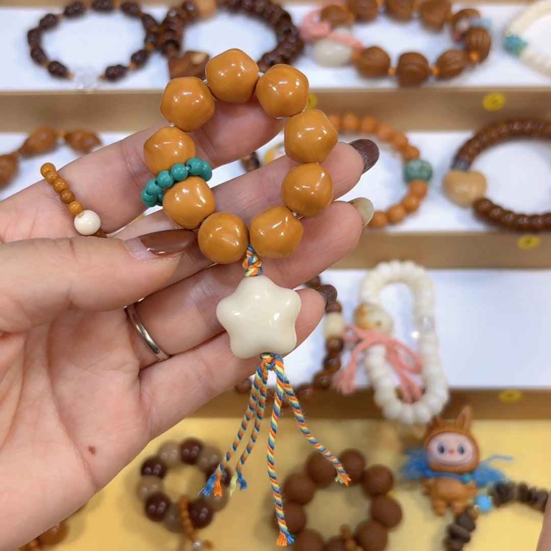星月菩提手串全品猴头星星手捻象牙果星星
