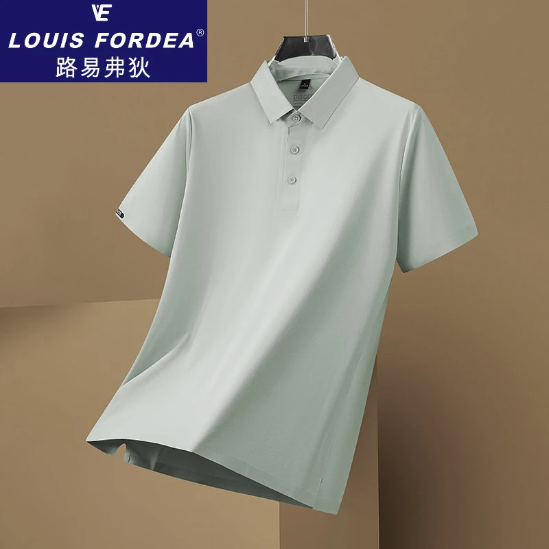 Louis Fordea/路易弗狄男款polo衫男士夏季大码t恤短袖打底衫t恤