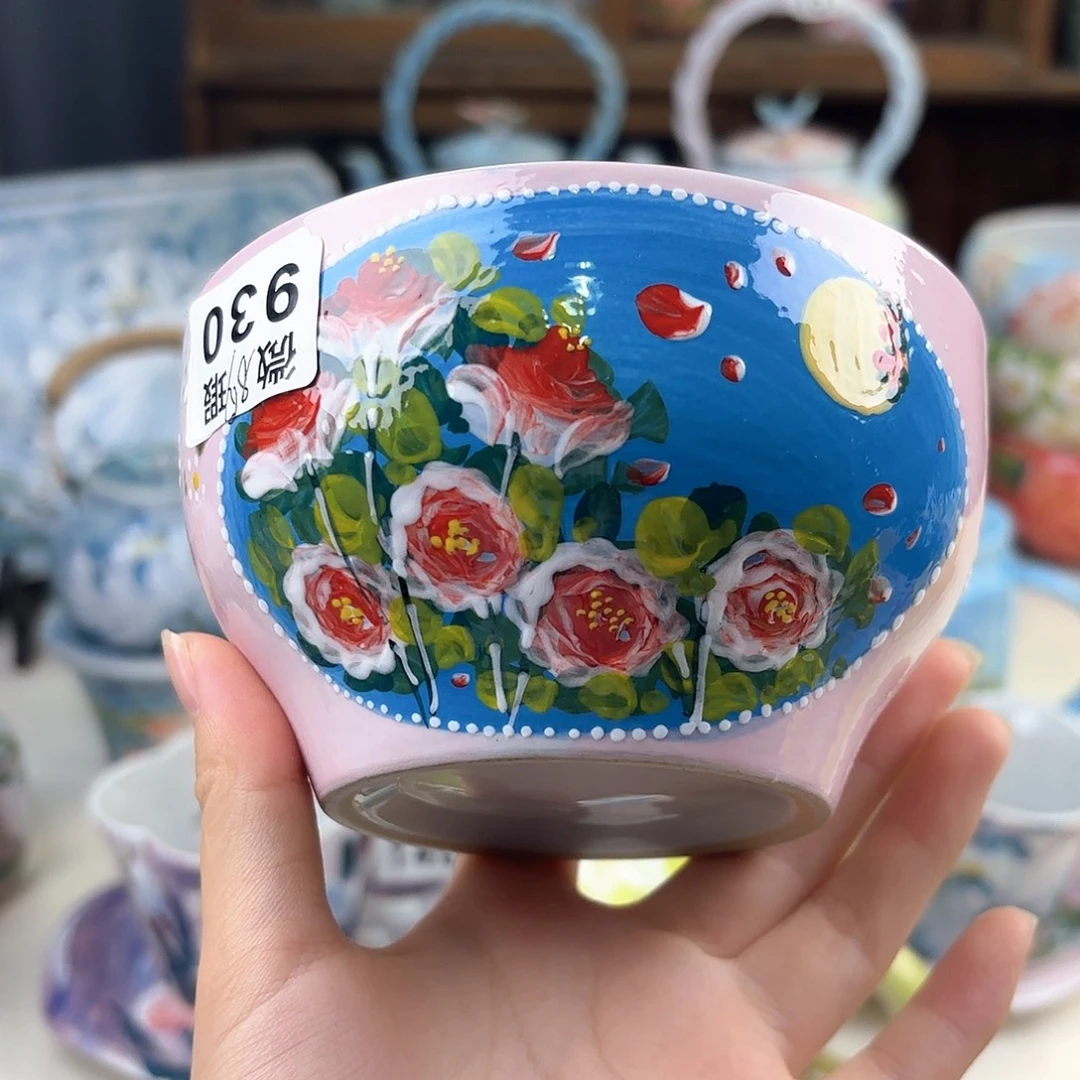 景德镇手绘高温釉下彩陶瓷茶具