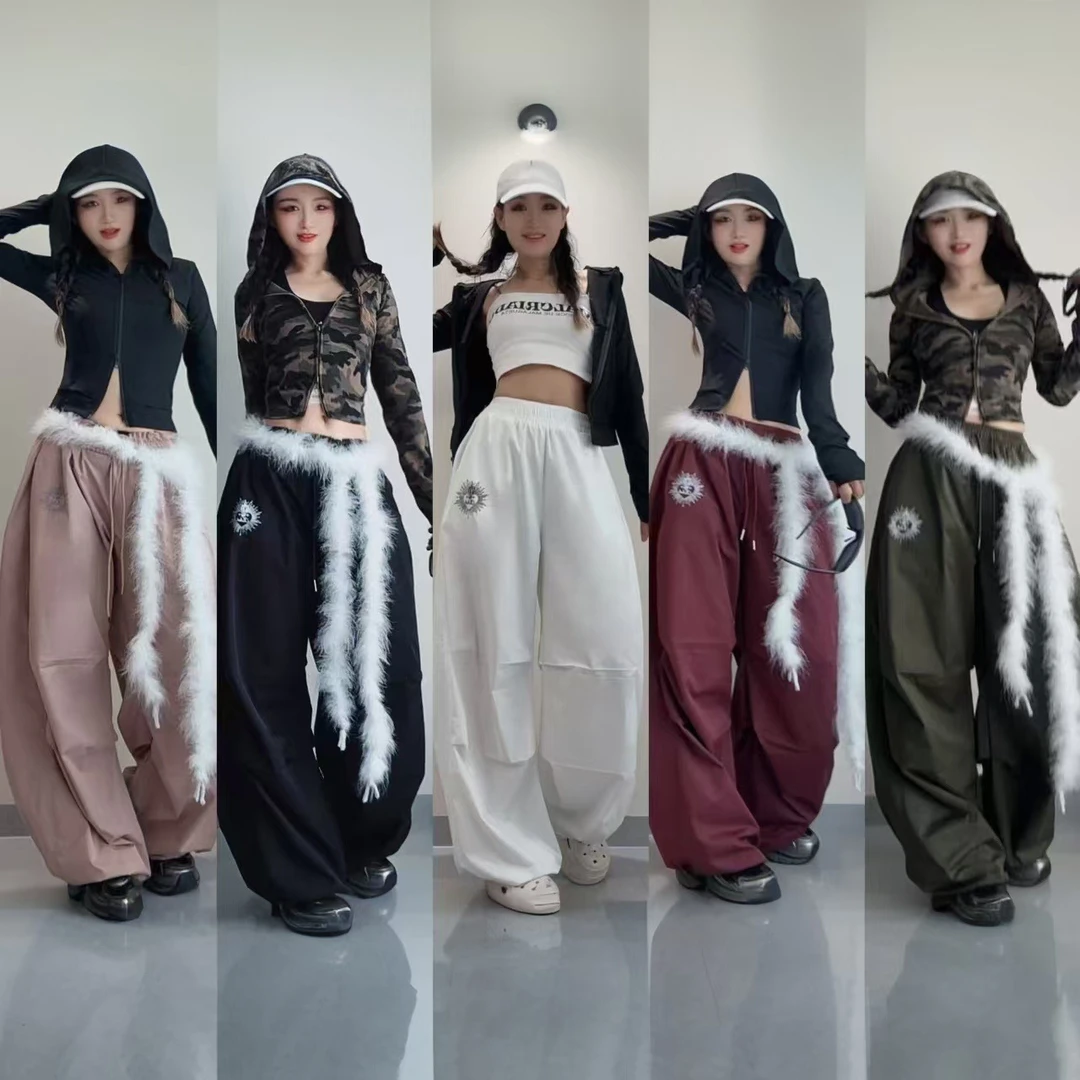 2539#SHI.CHAO.KANG.春季潮牌嘻哈长裤速干运动裤款宽松休闲裤