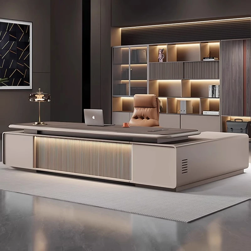 老板桌办公室办公桌椅组合大班台简约现代轻奢感总裁桌经理桌