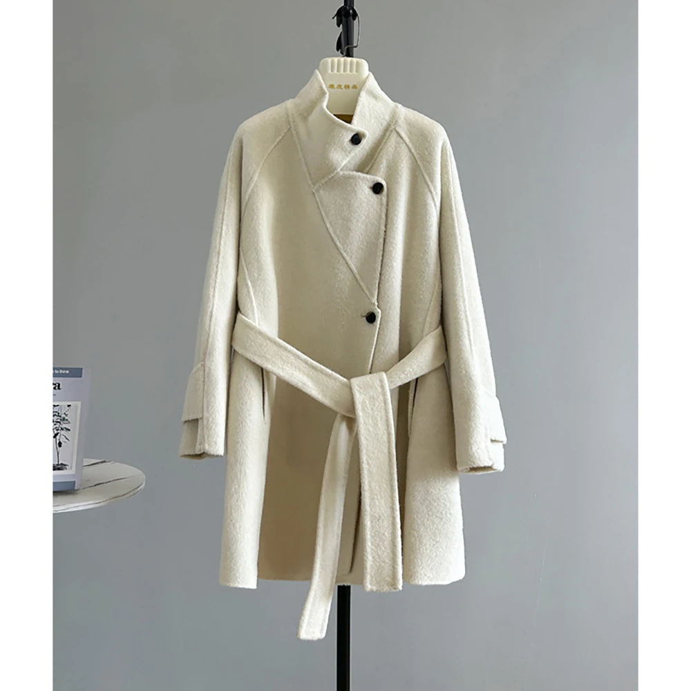 秋冬气质高级感立领中长款经典时尚外套S5522