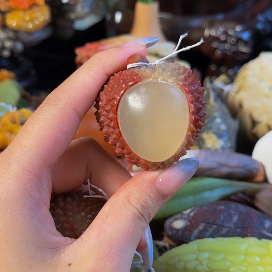 石材荔枝摆件工艺品
