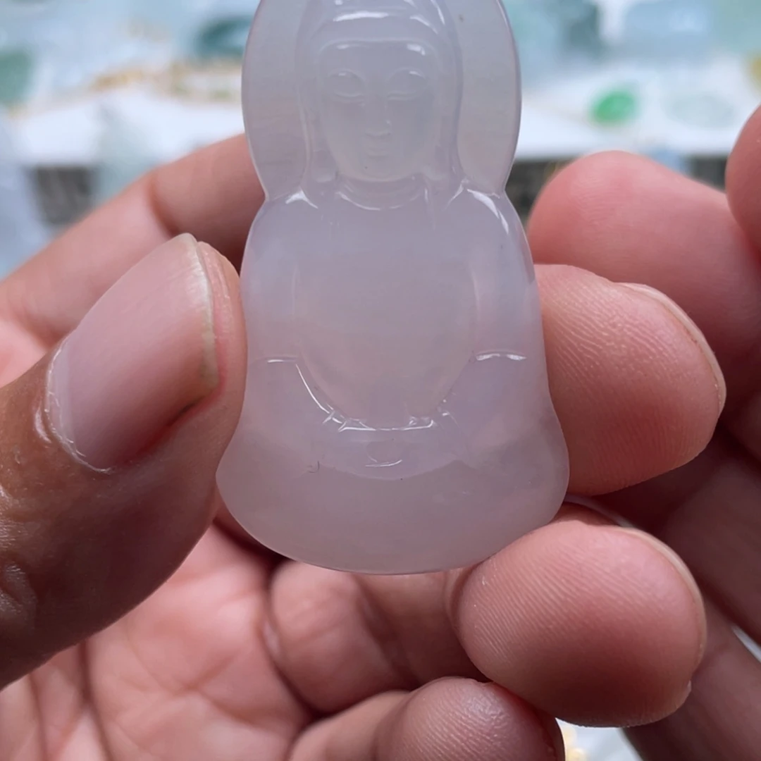 翡翠未镶嵌颈饰翡翠白冰观音
