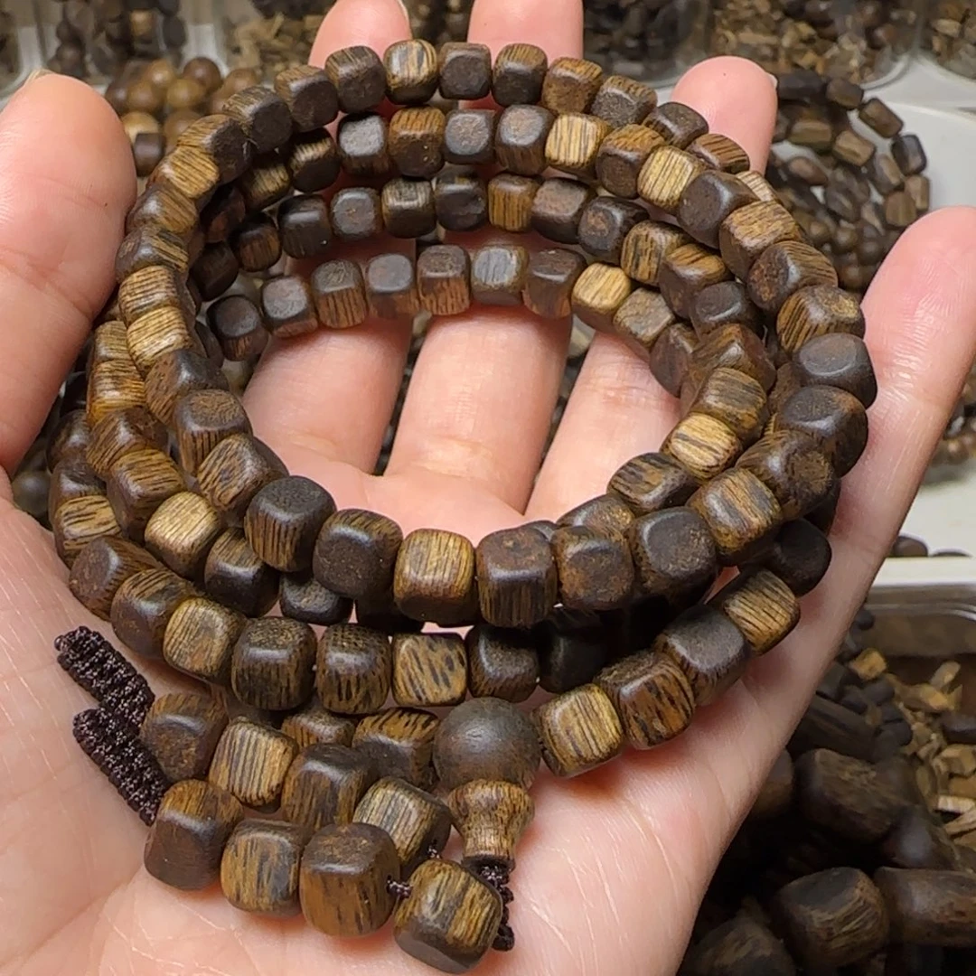 沉香手串多圈方糖高油老料23克+