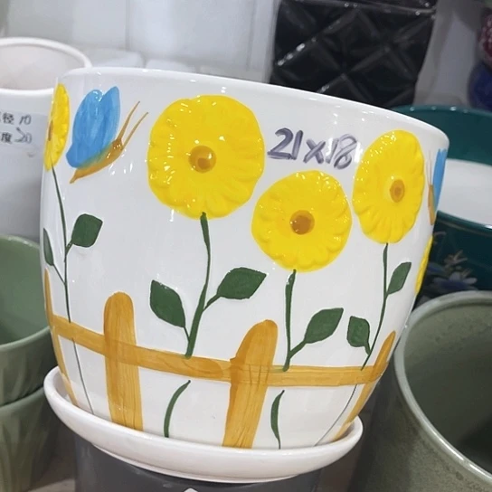 外贸尾货多肉绿植陶瓷花盆