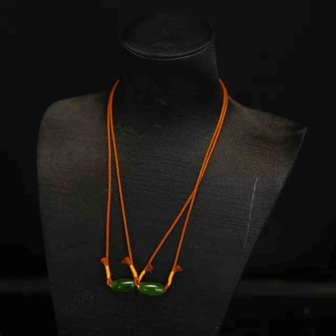 【初见珠宝】和田玉桶珠吊坠16-2CH382X69【多样性发一件】