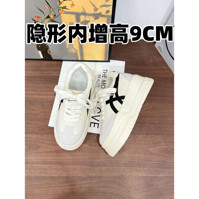 时尚版~厚底透气德训鞋女百搭休闲阿甘运动鞋软底小白鞋老爹鞋