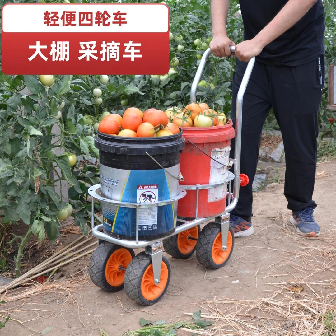 大棚采摘车果园菜地运输车 家用购物车买菜车 仓库饭店搬运手推车